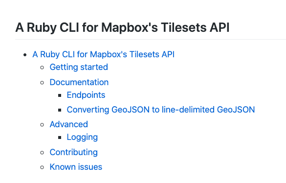 Tilesets API CLI